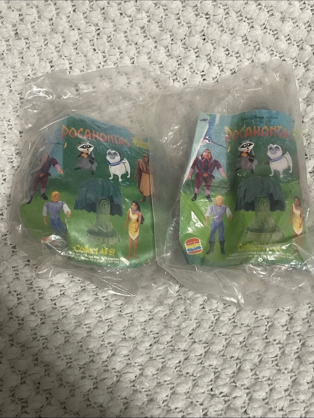 Lot of 2 Vintage Pocahontas Burger King Toys